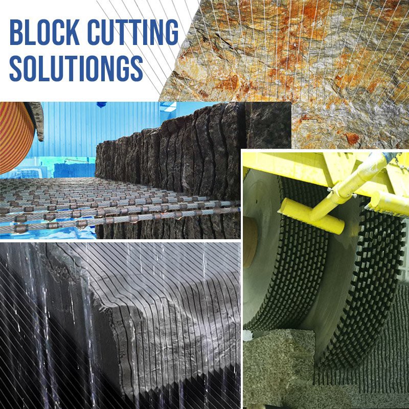 Schneiden von Steinblöcken